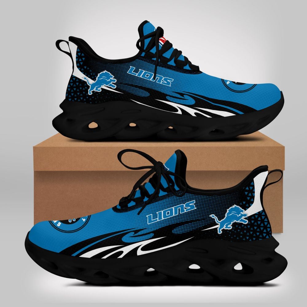 Ideafootwear Detroit Lions NFL Max Soul Shoes Sneakers For Men And Women