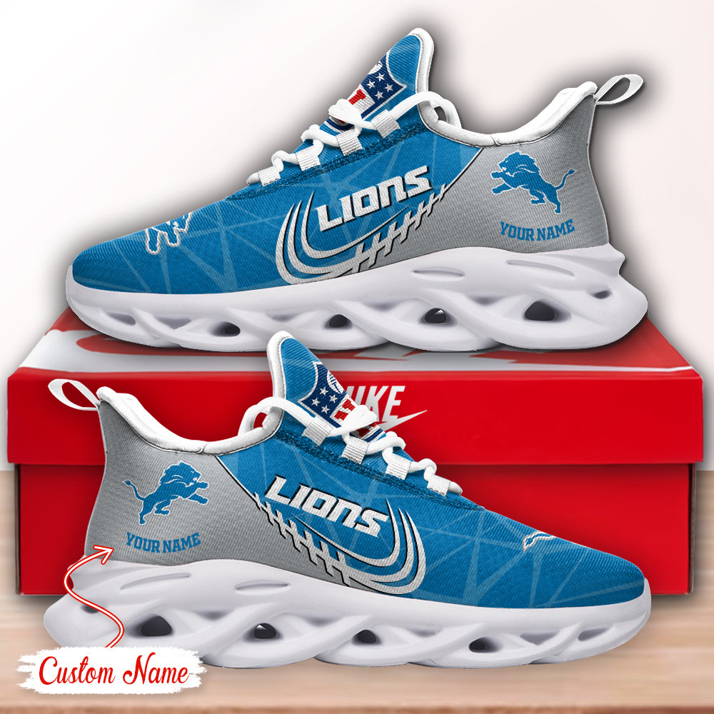Ideafootwear Detroit Lions NFL Max Soul Shoes Sneakers For Men And Women