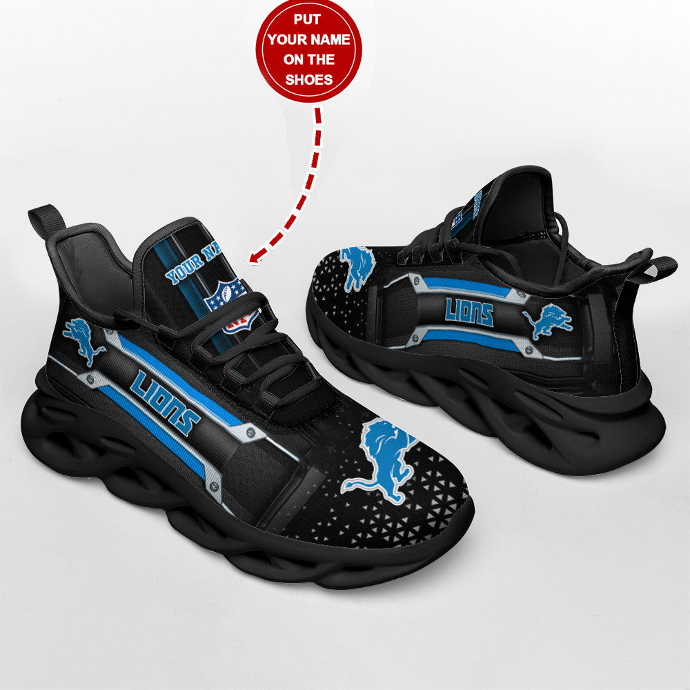 Ideafootwear Detroit Lions NFL Max Soul Shoes Sneakers For Men And Women
