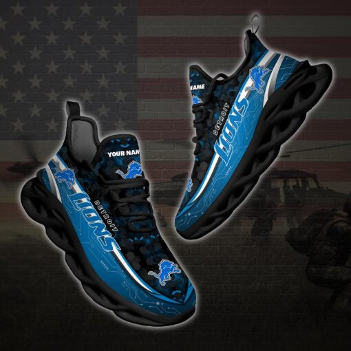 Ideafootwear Detroit Lions NFL Max Soul Shoes Sneakers For Men And Women