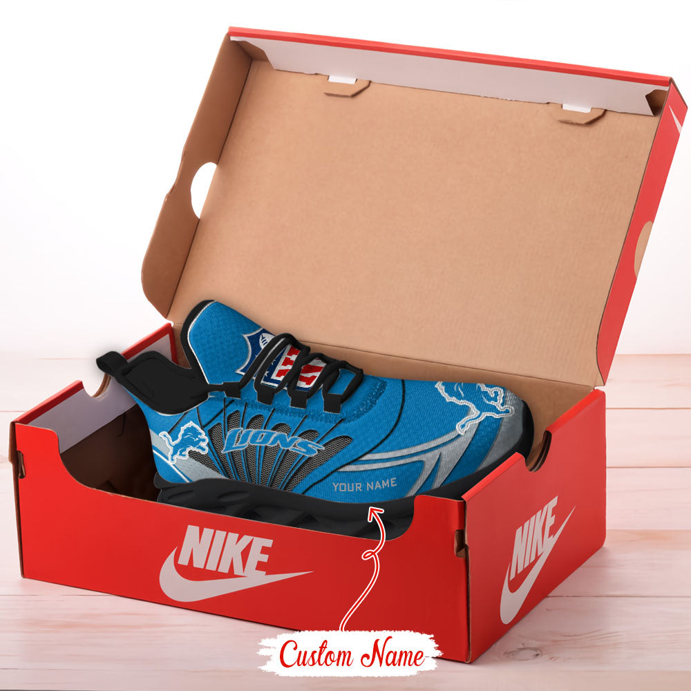 Ideafootwear Detroit Lions NFL Max Soul Shoes Sneakers For Men And Women
