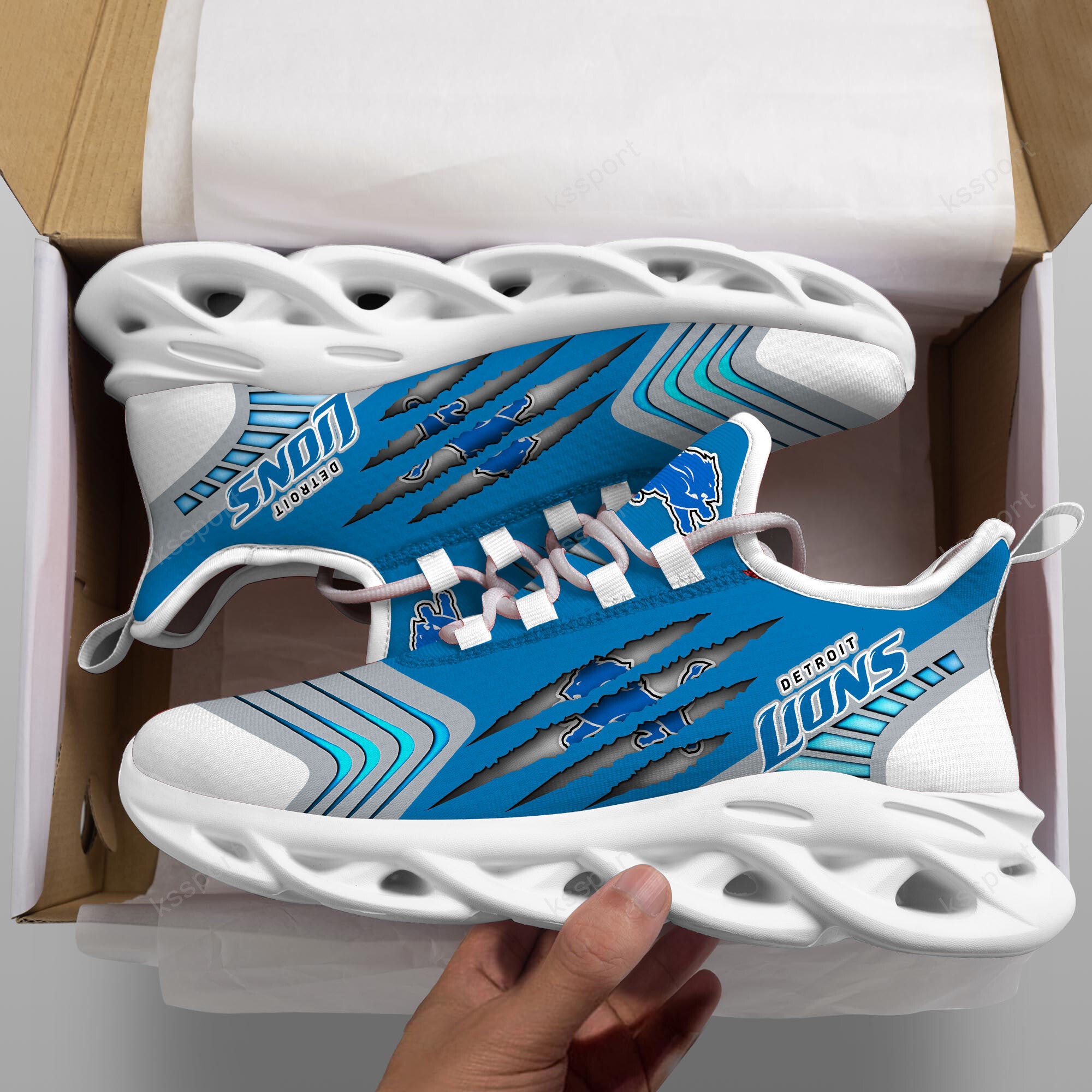 Ideafootwear Detroit Lions NFL Max Soul Shoes Sneakers For Men And Women