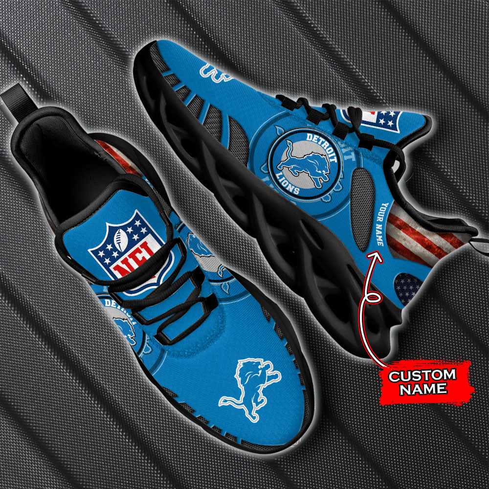 Ideafootwear Detroit Lions NFL Max Soul Shoes Sneakers For Men And Women