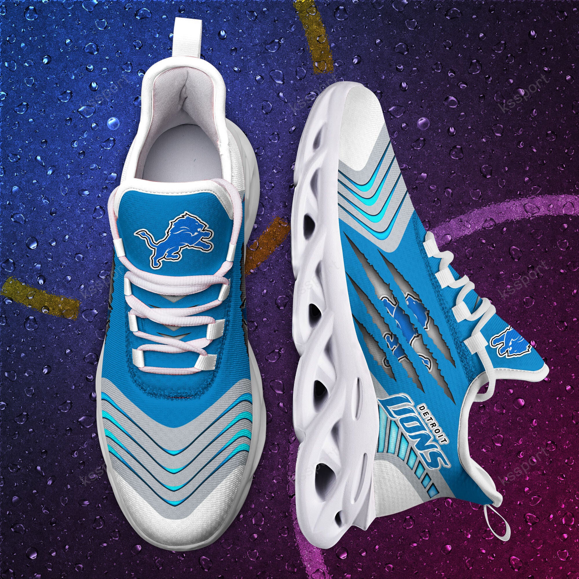 Ideafootwear Detroit Lions NFL Max Soul Shoes Sneakers For Men And Women