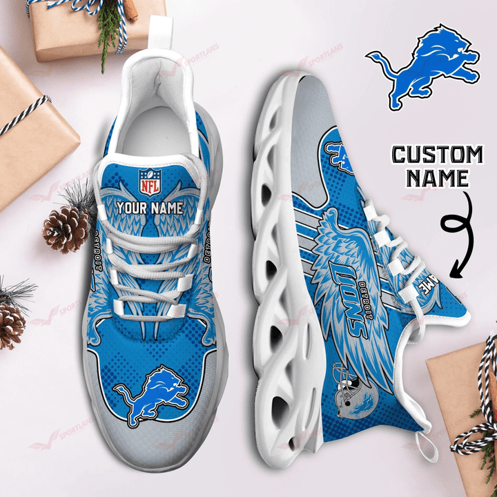 Ideafootwear Detroit Lions NFL Max Soul Shoes Sneakers For Men And Women