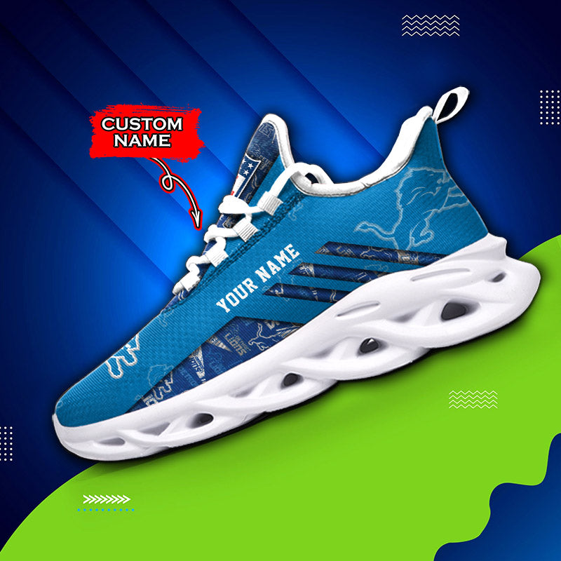 Ideafootwear Detroit Lions NFL Max Soul Shoes Sneakers For Men And Women