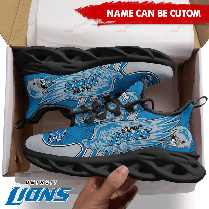 Ideafootwear Detroit Lions NFL Max Soul Shoes Sneakers For Men And Women