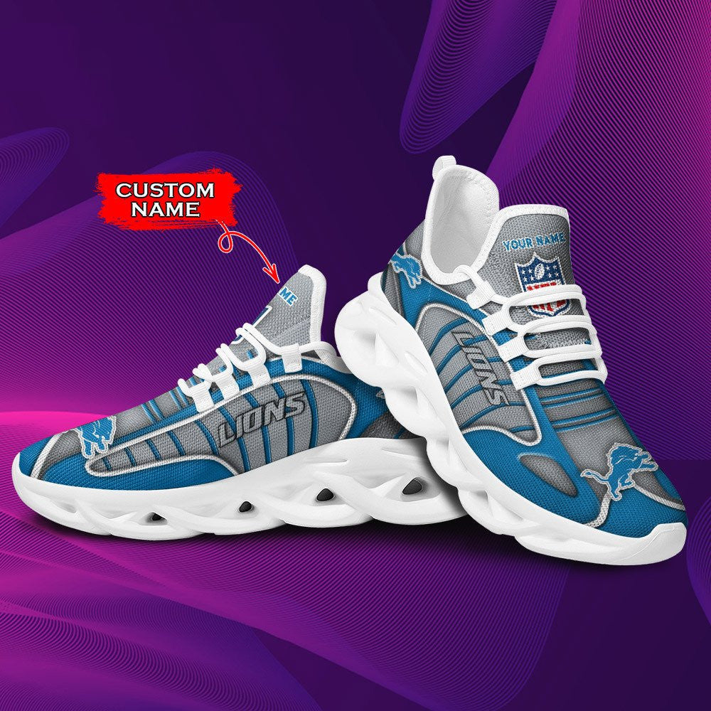 Ideafootwear Detroit Lions NFL Max Soul Shoes Sneakers For Men And Women