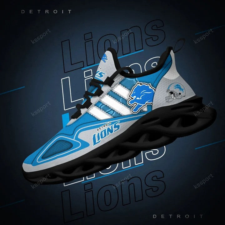 Ideafootwear Detroit Lions NFL Max Soul Shoes Sneakers For Men And Women
