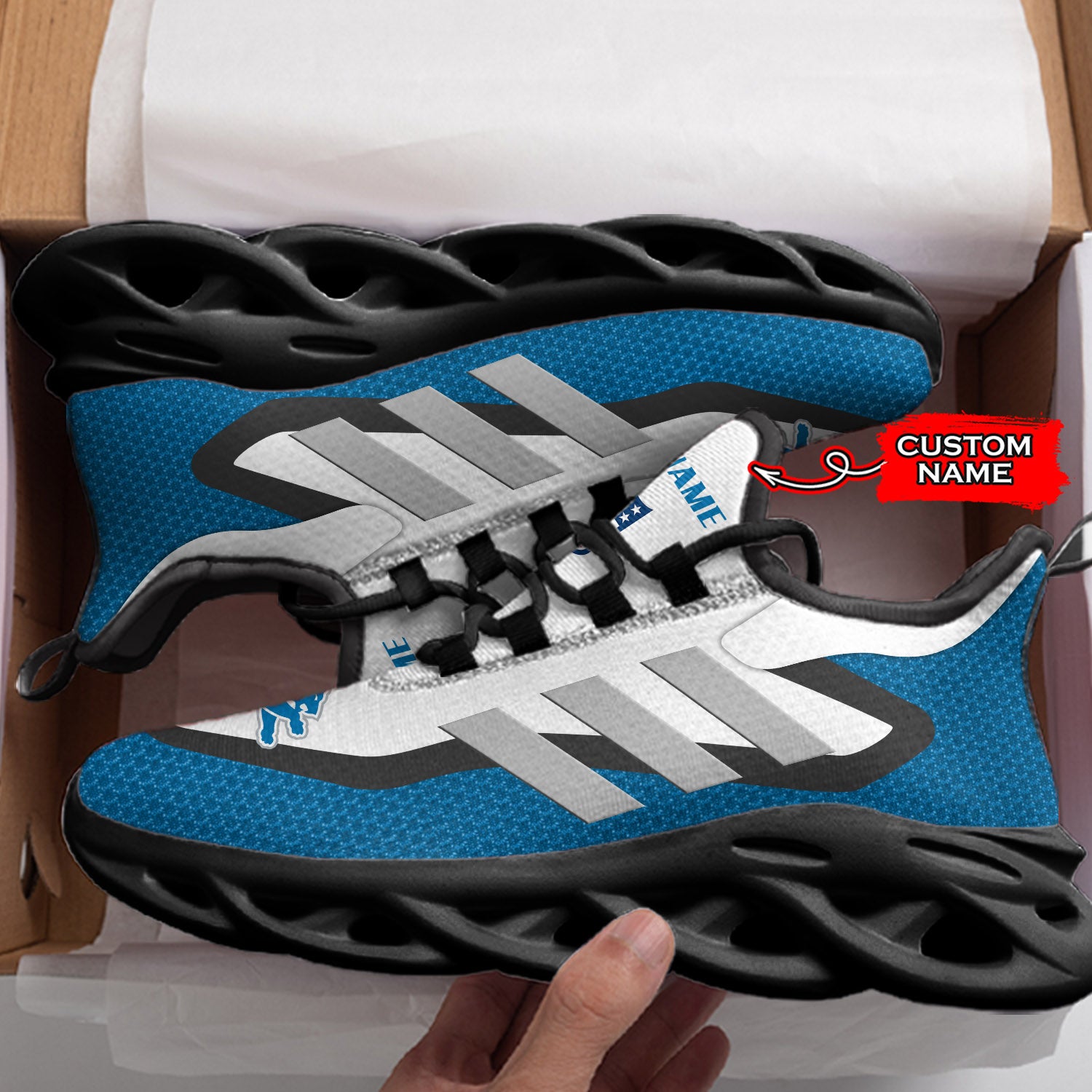 Ideafootwear Detroit Lions NFL Max Soul Shoes Sneakers For Men And Women