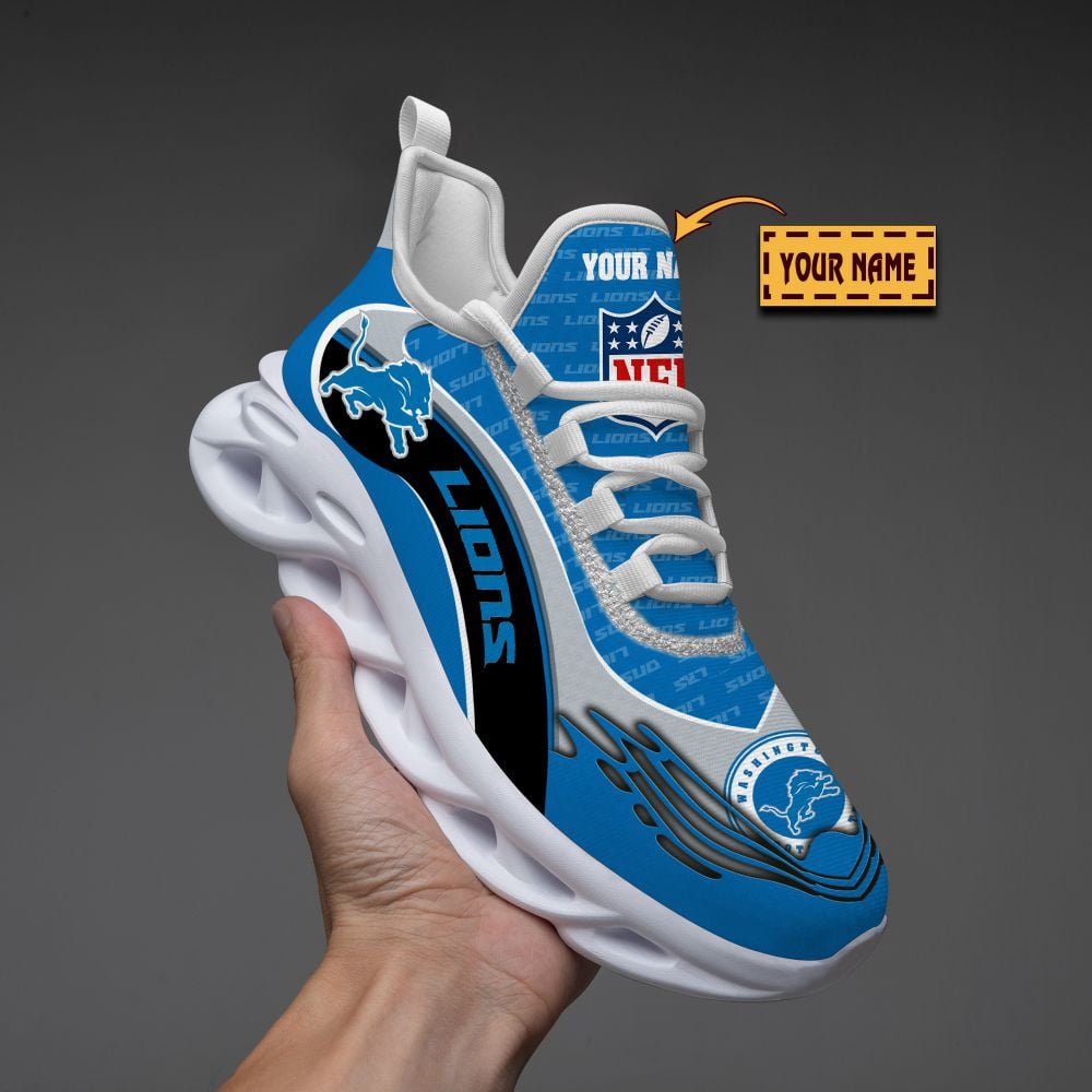 Ideafootwear Detroit Lions NFL Max Soul Shoes Sneakers For Men And Women
