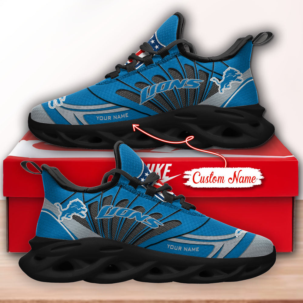 Ideafootwear Detroit Lions NFL Max Soul Shoes Sneakers For Men And Women