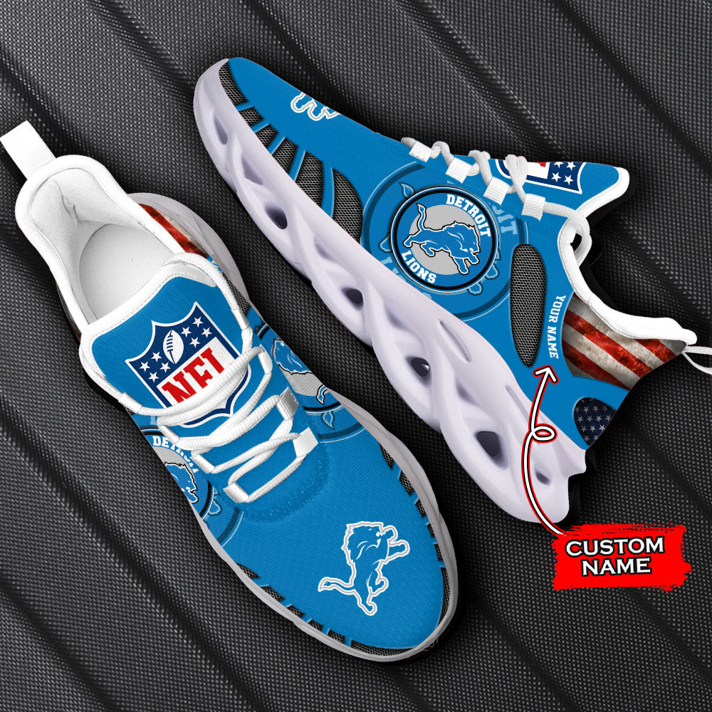 Ideafootwear Detroit Lions NFL Max Soul Shoes Sneakers For Men And Women