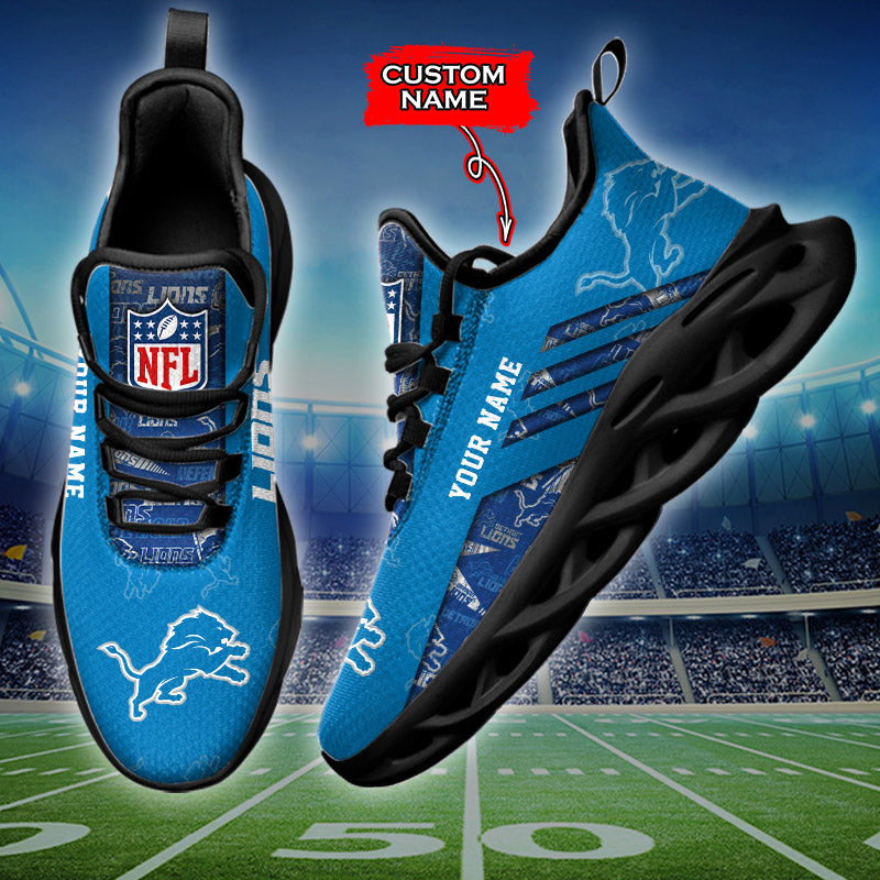 Ideafootwear Detroit Lions NFL Max Soul Shoes Sneakers For Men And Women