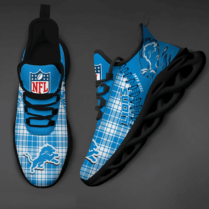 Ideafootwear Detroit Lions NFL Max Soul Shoes Sneakers For Men And Women