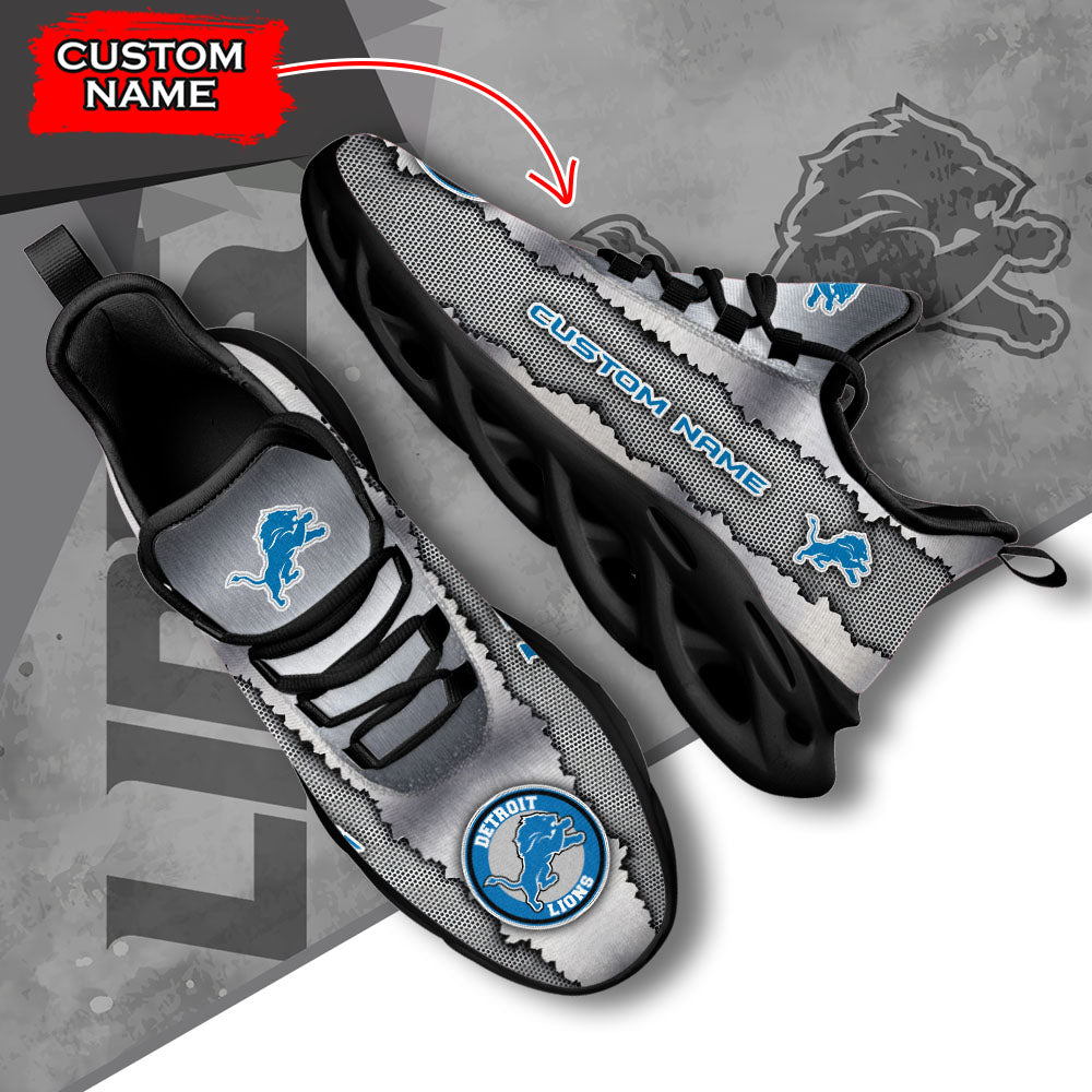 Ideafootwear Detroit Lions NFL Max Soul Shoes Sneakers For Men And Women