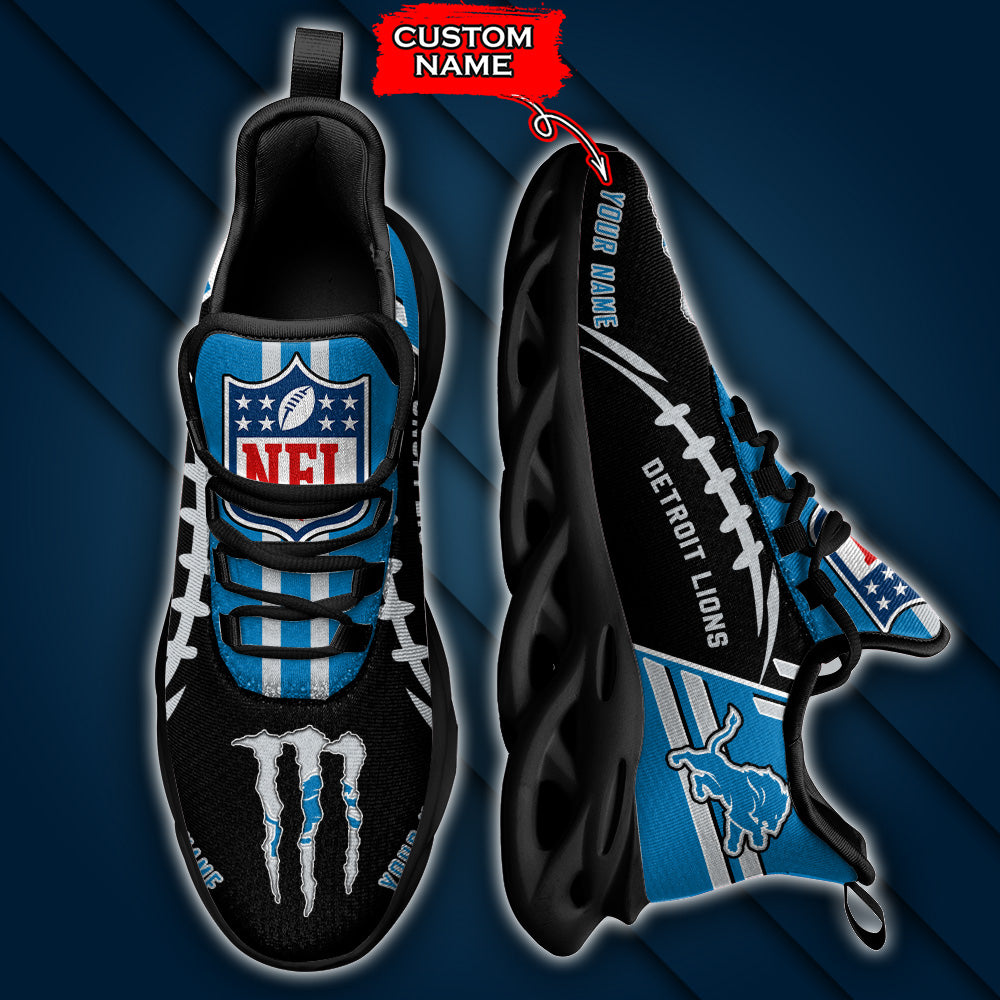 Ideafootwear Detroit Lions NFL Max Soul Shoes Sneakers For Men And Women