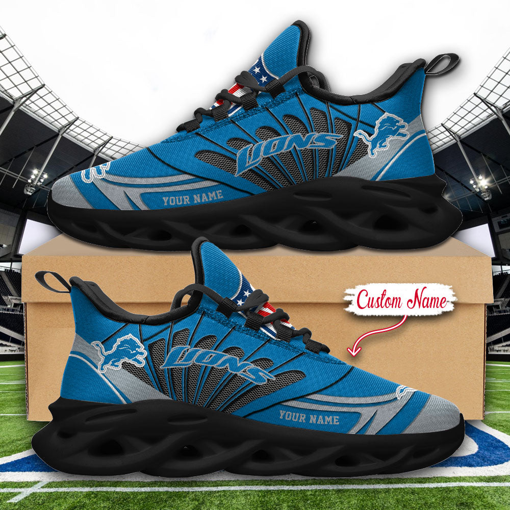Ideafootwear Detroit Lions NFL Max Soul Shoes Sneakers For Men And Women