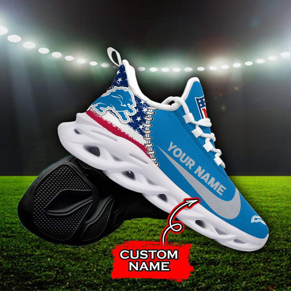 Ideafootwear Detroit Lions NFL Max Soul Shoes Sneakers For Men And Women