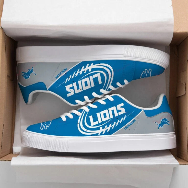 Ideafootwear Detroit Lions Skate Stan Shoes Sneakes For Men And Women