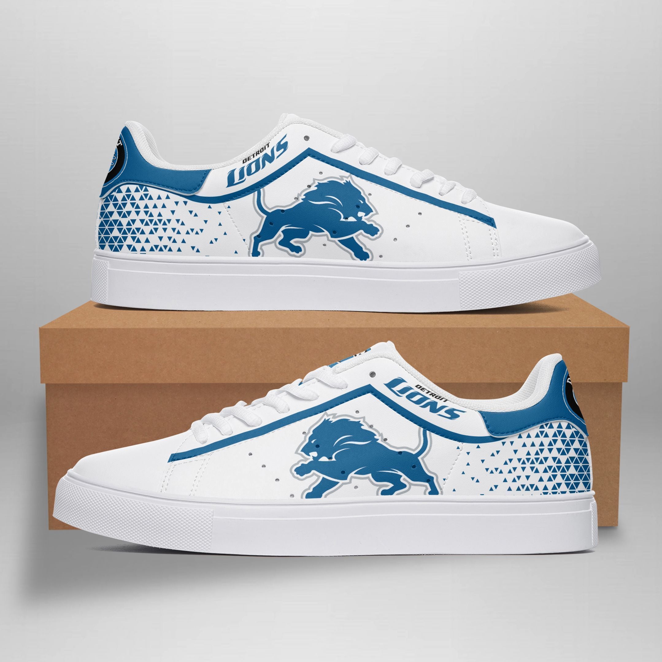 Ideafootwear Detroit Lions Skate Stan Shoes Sneakes For Men And Women