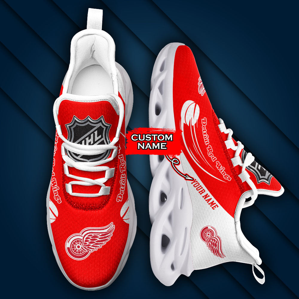 Ideafootwear Detroit Red Wings NHL Max Soul Shoes Sneakers For Men And Women