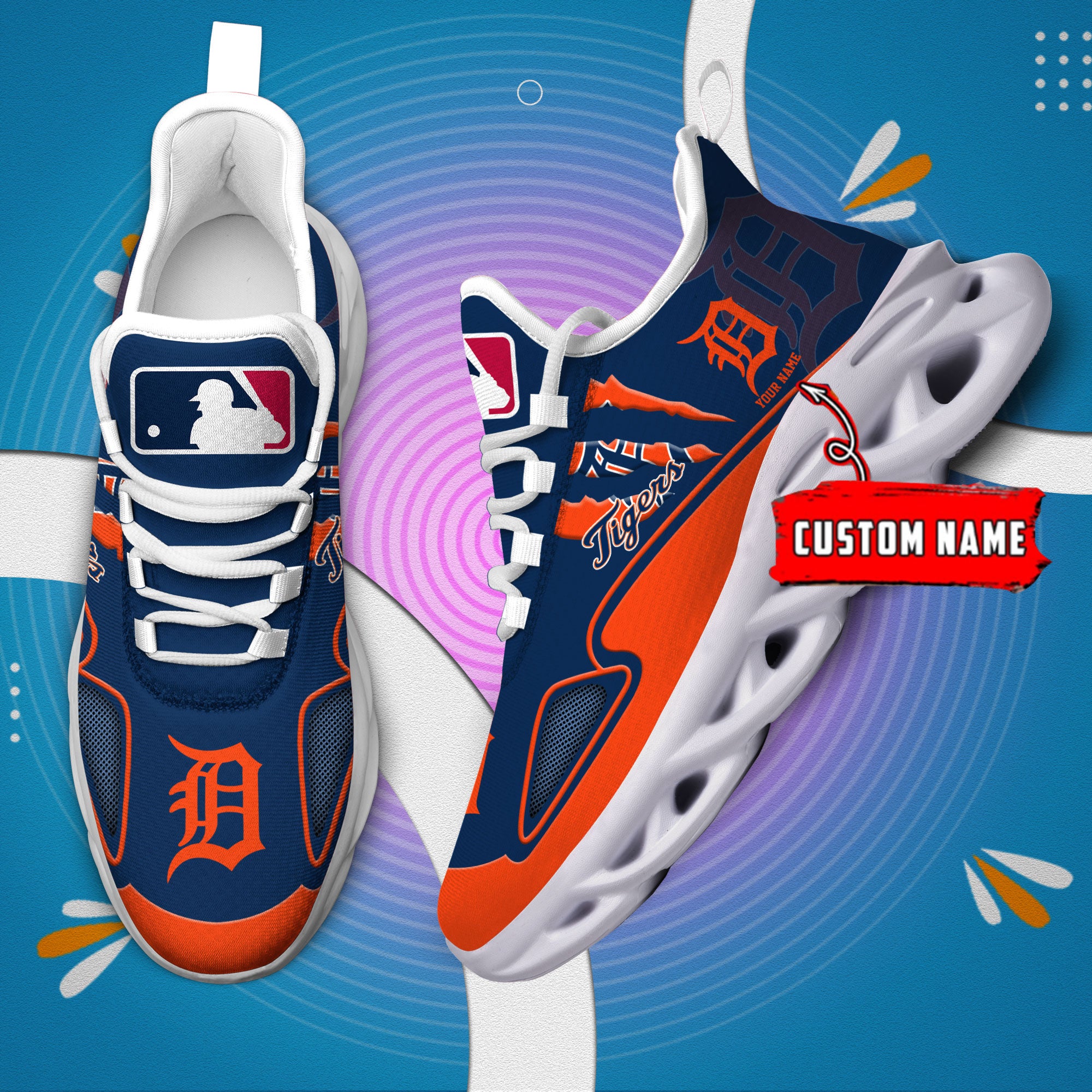 Ideafootwear Detroit Tigers Max Soul Shoes Sneakers For Men And Women