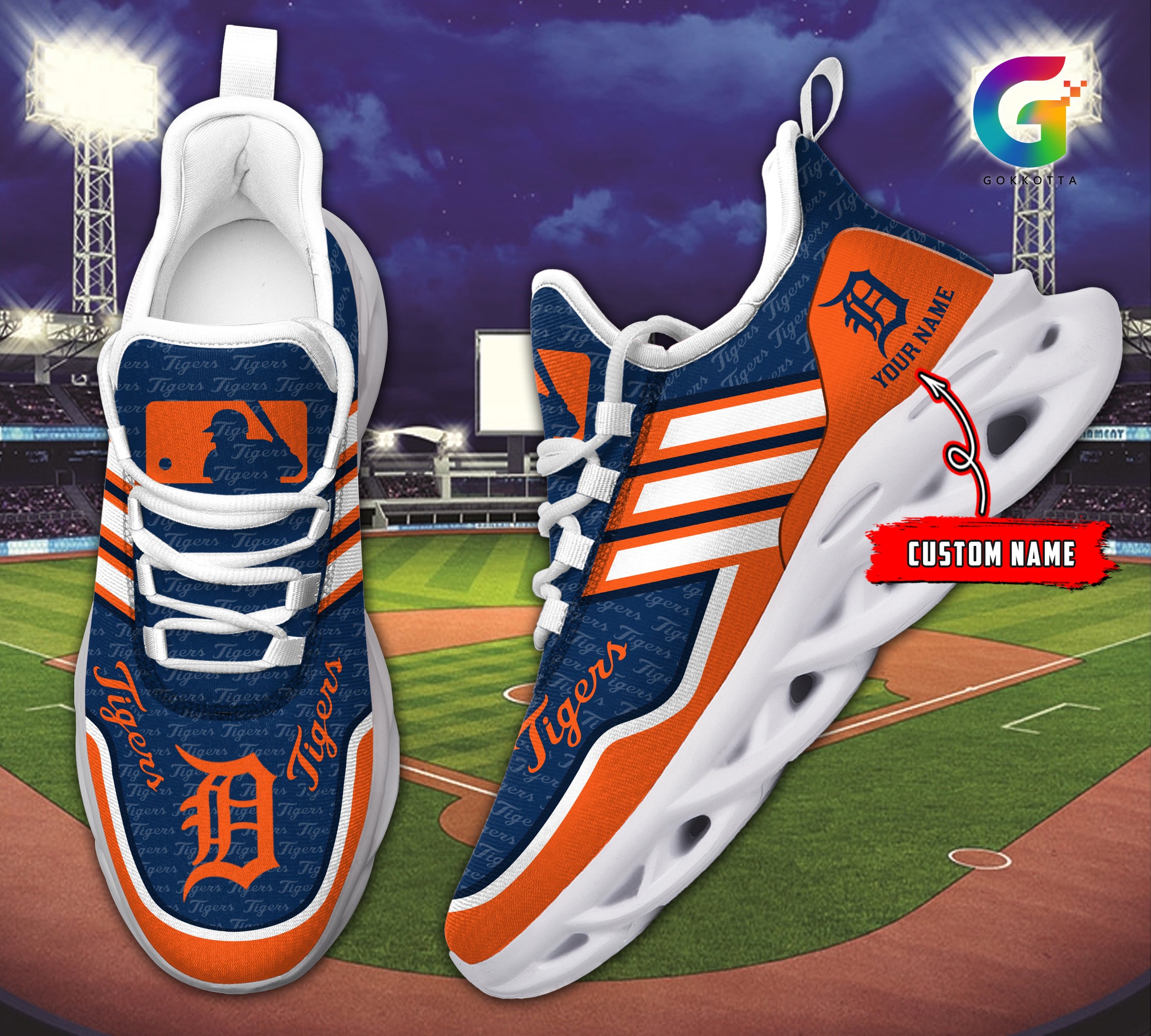 Ideafootwear Detroit Tigers MLB Max Soul Shoes Sneakers For Men And Women