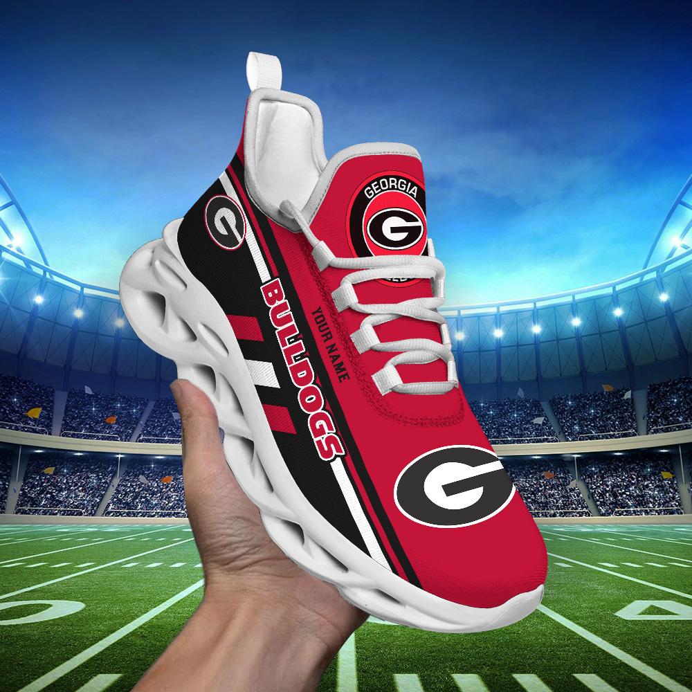 Ideafootwear Georgia Bulldogs Max Soul Shoes Sneakers For Men And Women