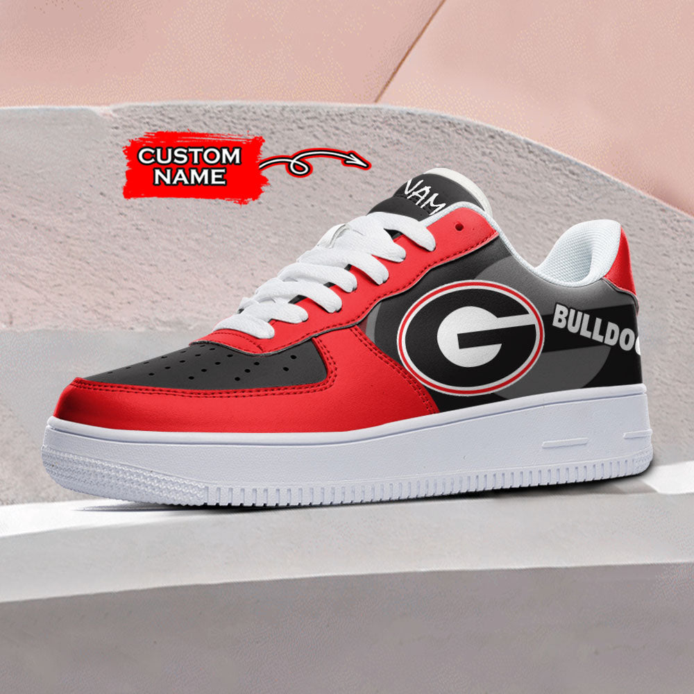 Ideafootwear Georgia Bulldogs NCAA Air Low-Top Sneakers Shoes For Men And Women
