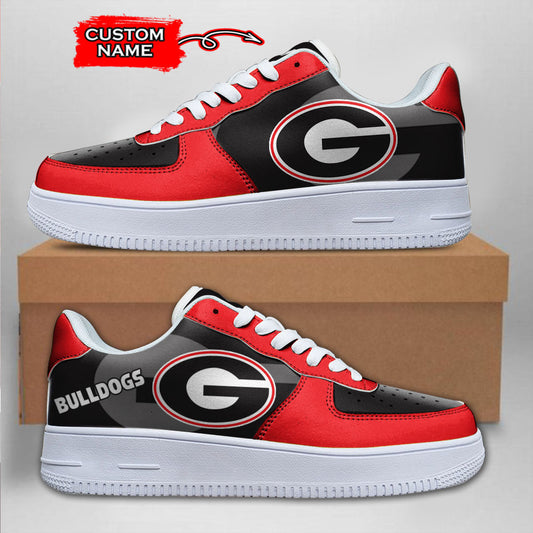 Ideafootwear Georgia Bulldogs NCAA Air Low-Top Sneakers Shoes For Men And Women