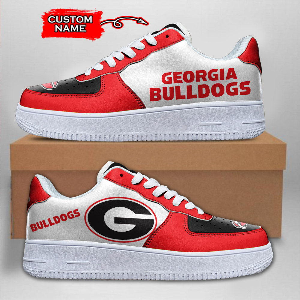 Ideafootwear Georgia Bulldogs NCAA Air Low-Top Sneakers Shoes For Men And Women