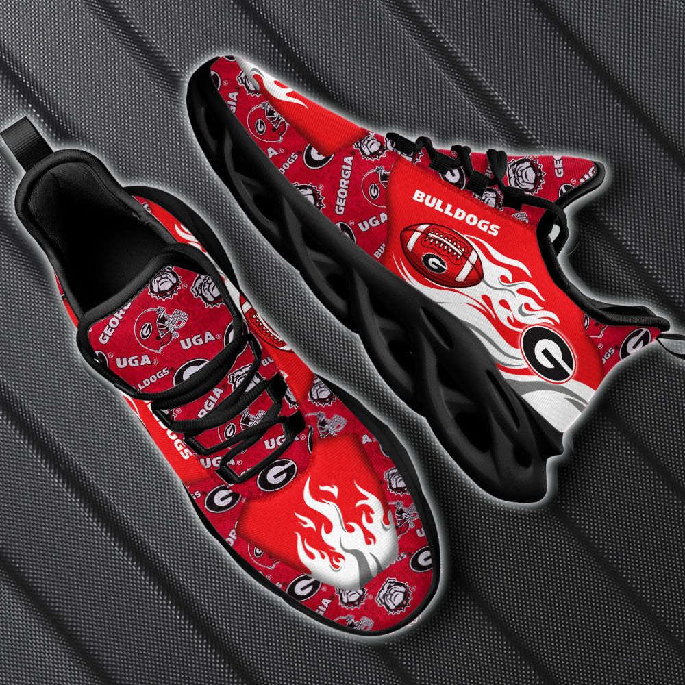 Ideafootwear Georgia Bulldogs NCAA Max Soul Shoes Sneakers For Men And Women