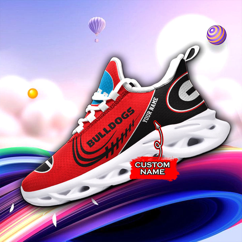 Ideafootwear Georgia Bulldogs NCAA Max Soul Shoes Sneakers For Men And Women