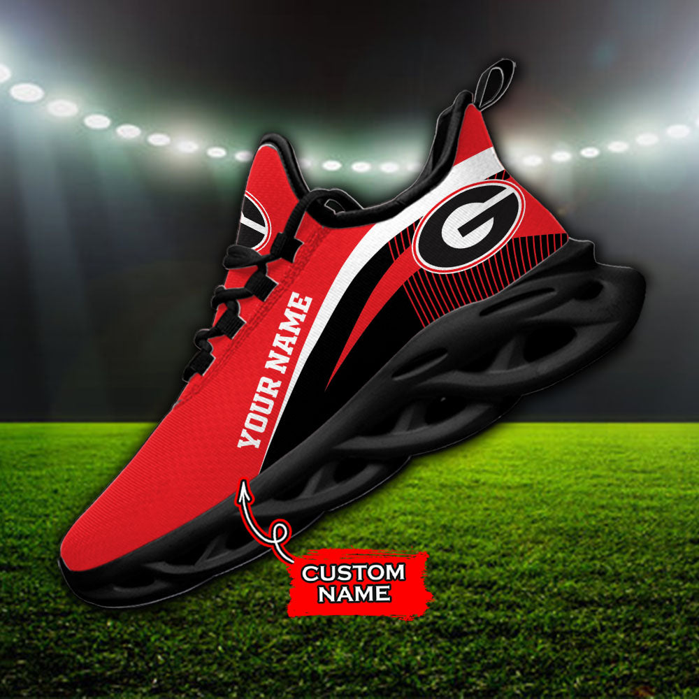 Ideafootwear Georgia Bulldogs NCAA Max Soul Shoes Sneakers For Men And Women