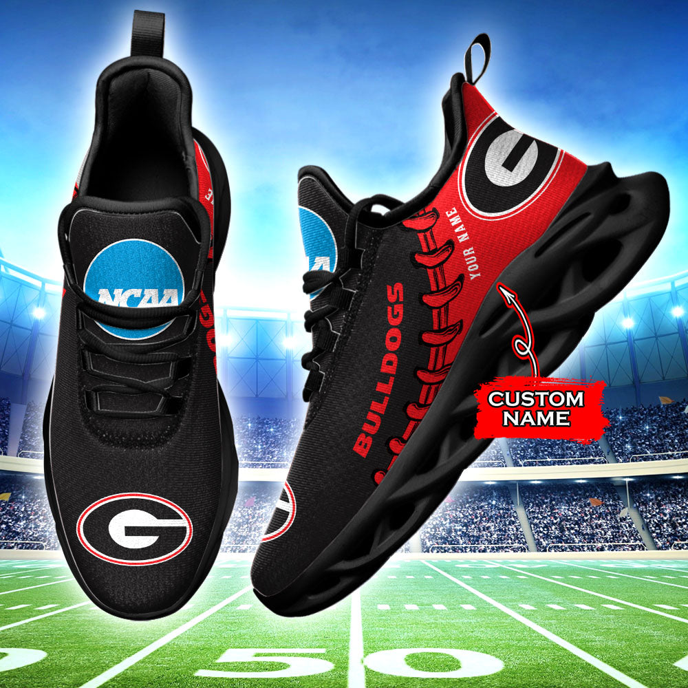 Ideafootwear Georgia Bulldogs NCAA Max Soul Shoes Sneakers For Men And Women