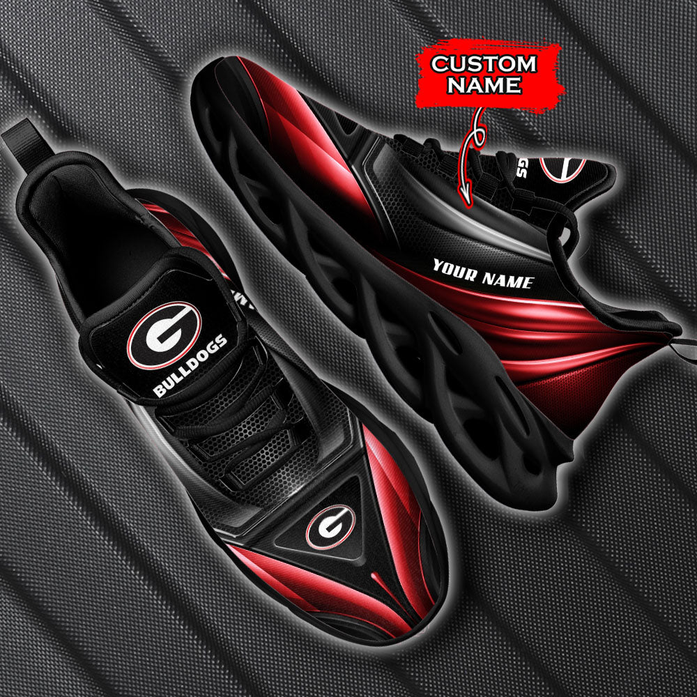 Ideafootwear Georgia Bulldogs NCAA Max Soul Shoes Sneakers For Men And Women