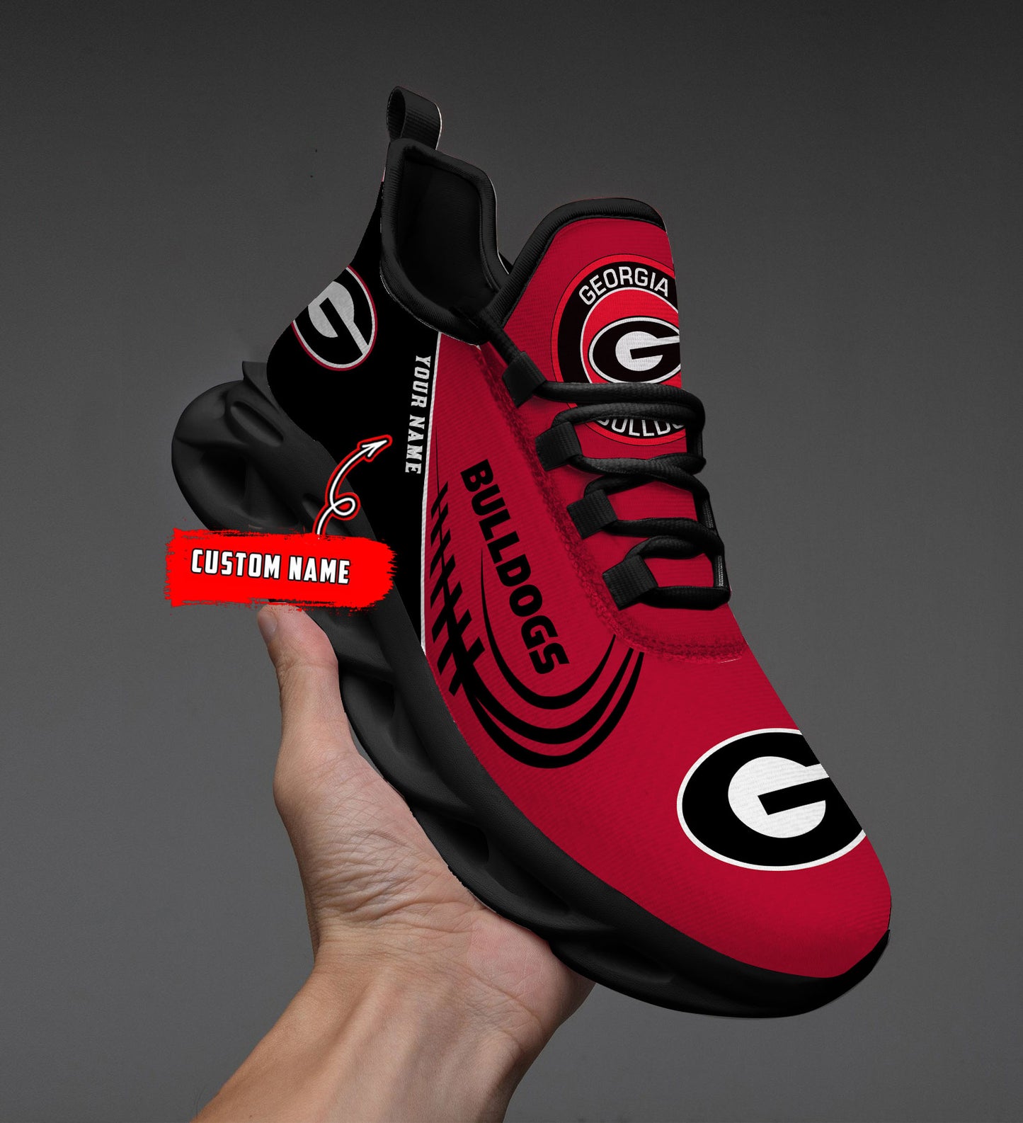 Ideafootwear Georgia Bulldogs NCAA Max Soul Shoes Sneakers For Men And Women