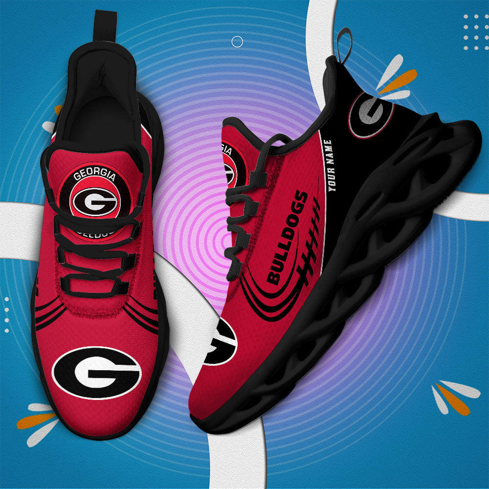 Ideafootwear Georgia Bulldogs NCAA Max Soul Shoes Sneakers For Men And Women