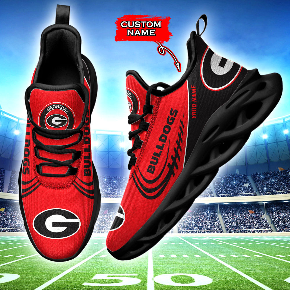 Ideafootwear Georgia Bulldogs NCAA Max Soul Shoes Sneakers For Men And Women