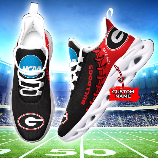 Ideafootwear Georgia Bulldogs NCAA Max Soul Shoes Sneakers For Men And Women