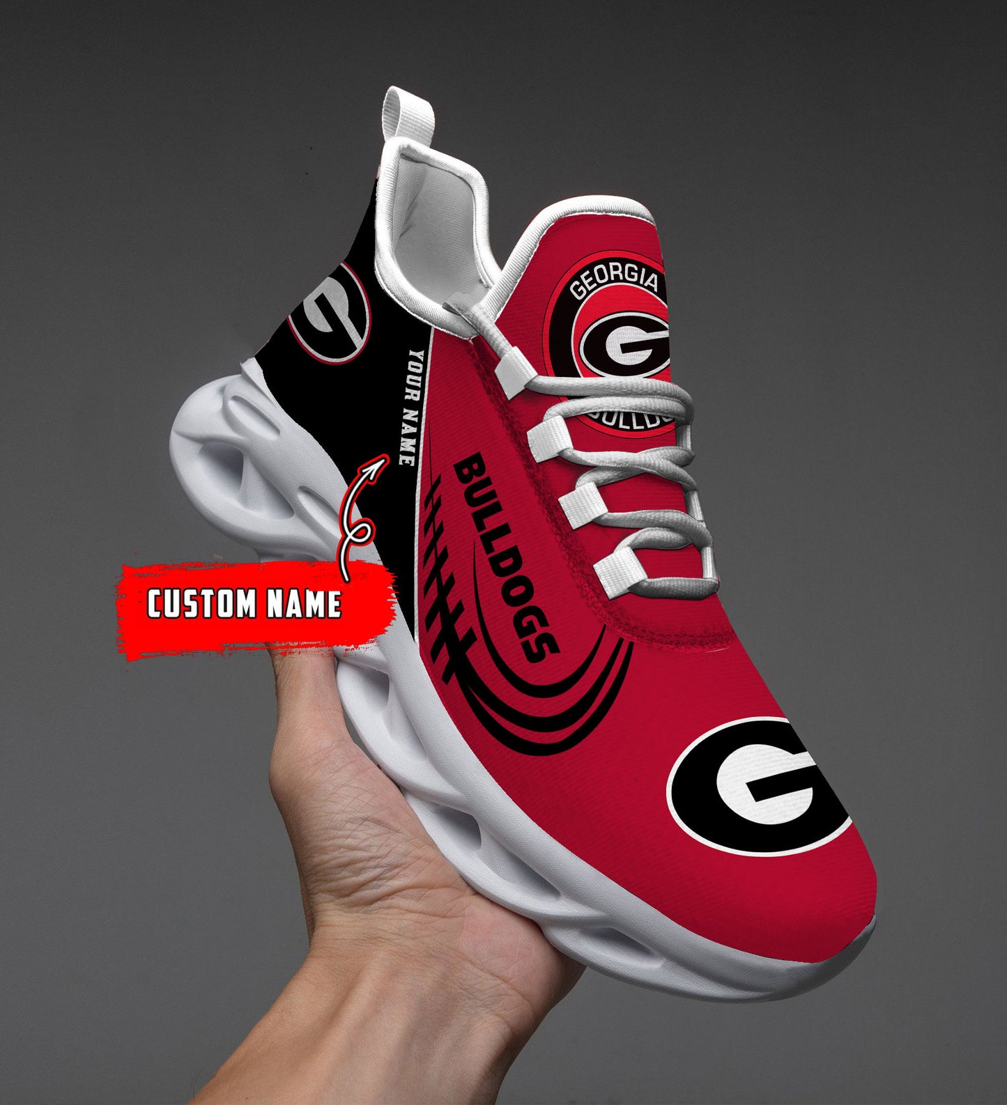 Ideafootwear Georgia Bulldogs NCAA Max Soul Shoes Sneakers For Men And Women