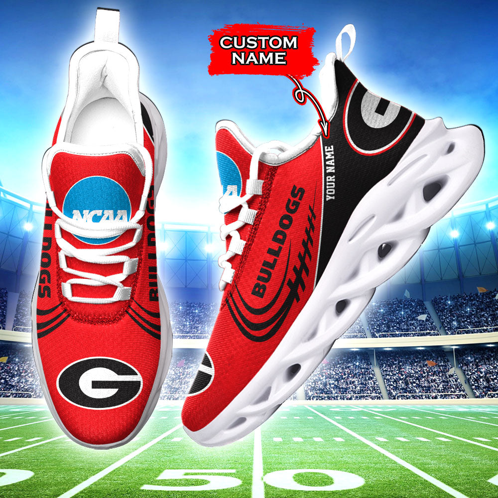 Ideafootwear Georgia Bulldogs NCAA Max Soul Shoes Sneakers For Men And Women