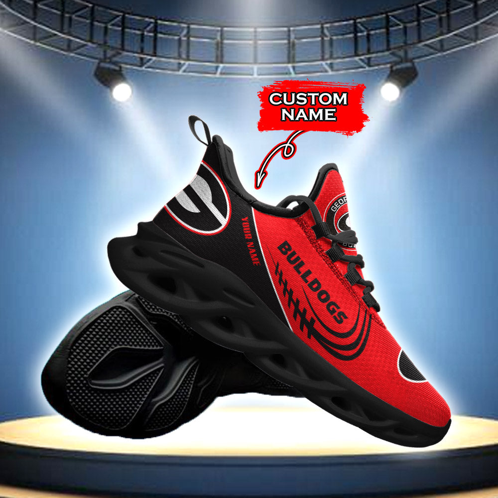 Ideafootwear Georgia Bulldogs NCAA Max Soul Shoes Sneakers For Men And Women