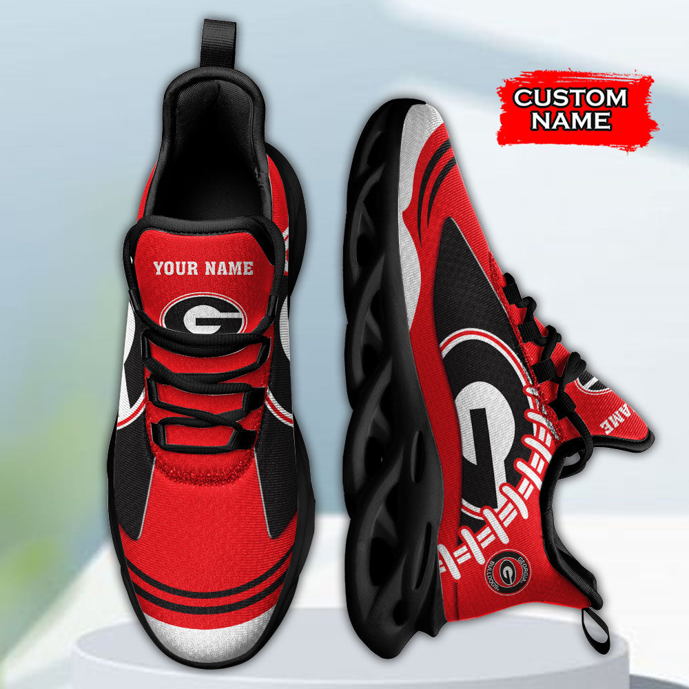Ideafootwear Georgia Bulldogs NCAA Max Soul Shoes Sneakers For Men And Women
