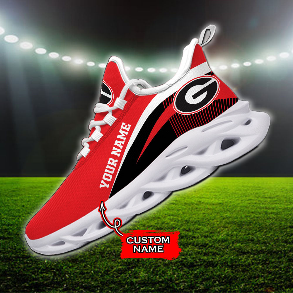 Ideafootwear Georgia Bulldogs NCAA Max Soul Shoes Sneakers For Men And Women
