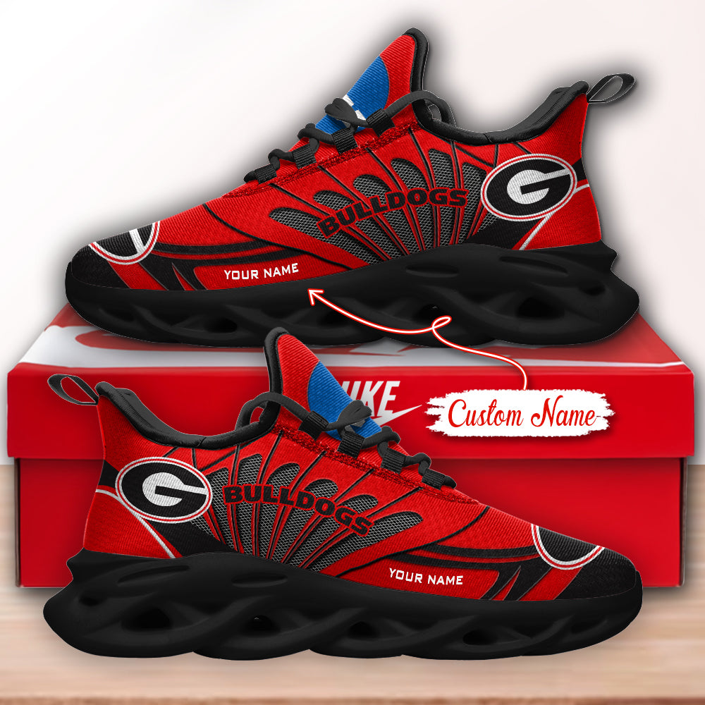 Ideafootwear Georgia Bulldogs NCAA Max Soul Shoes Sneakers For Men And Women