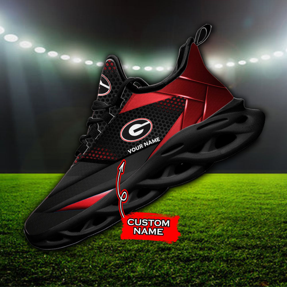 Ideafootwear Georgia Bulldogs NCAA Max Soul Shoes Sneakers For Men And Women