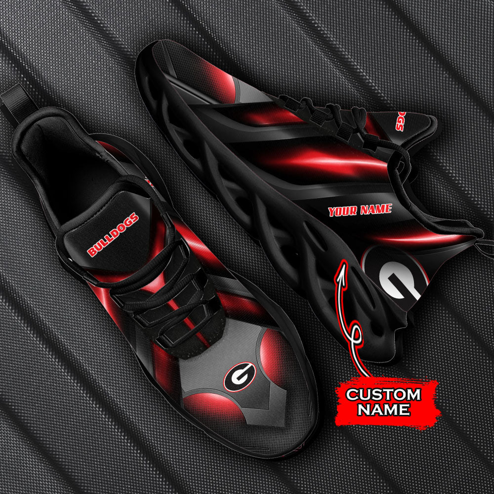 Ideafootwear Georgia Bulldogs NCAA Max Soul Shoes Sneakers For Men And Women