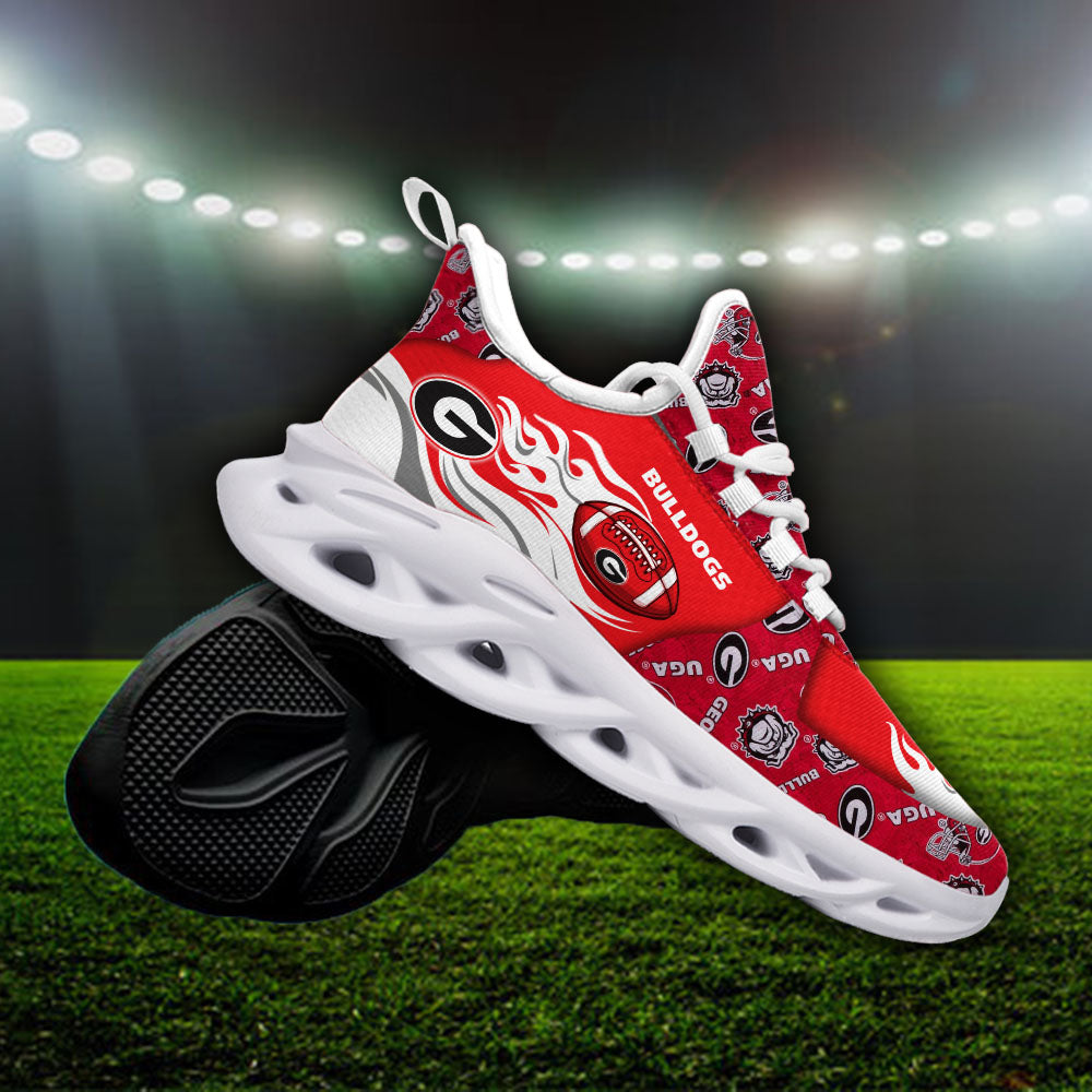 Ideafootwear Georgia Bulldogs NCAA Max Soul Shoes Sneakers For Men And Women